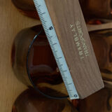 Set of 6 small amber glasses