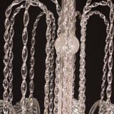 Elegant Art Decò, Barovier & Toso Chandelier, Murano Glass, 1950s