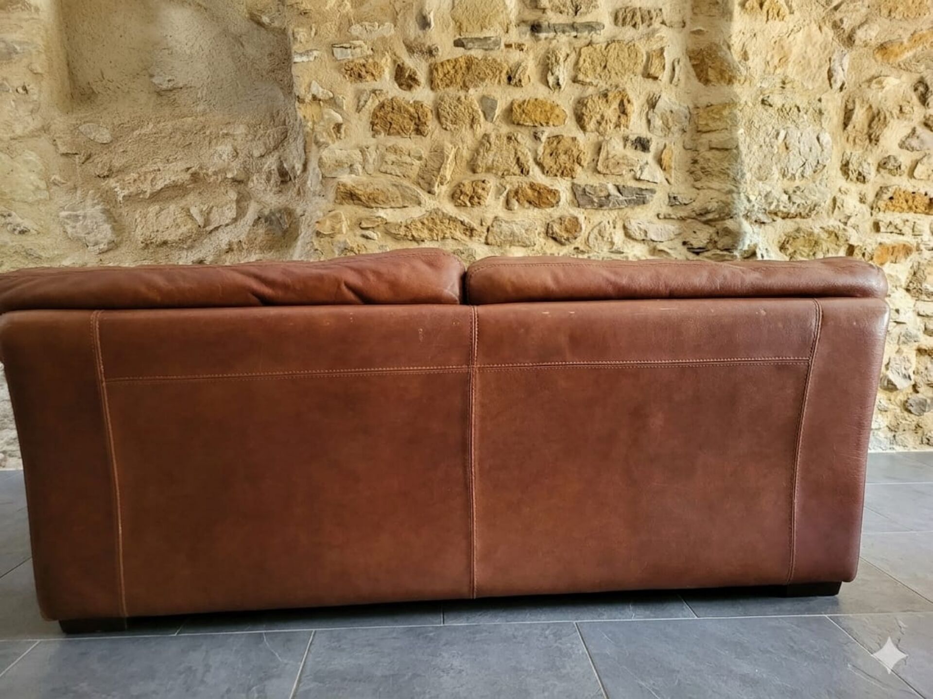 Canapé cuir vintage 3 places "l'univers du cuir "