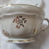 Duo tasses déjeuner porcelaine de Limoges