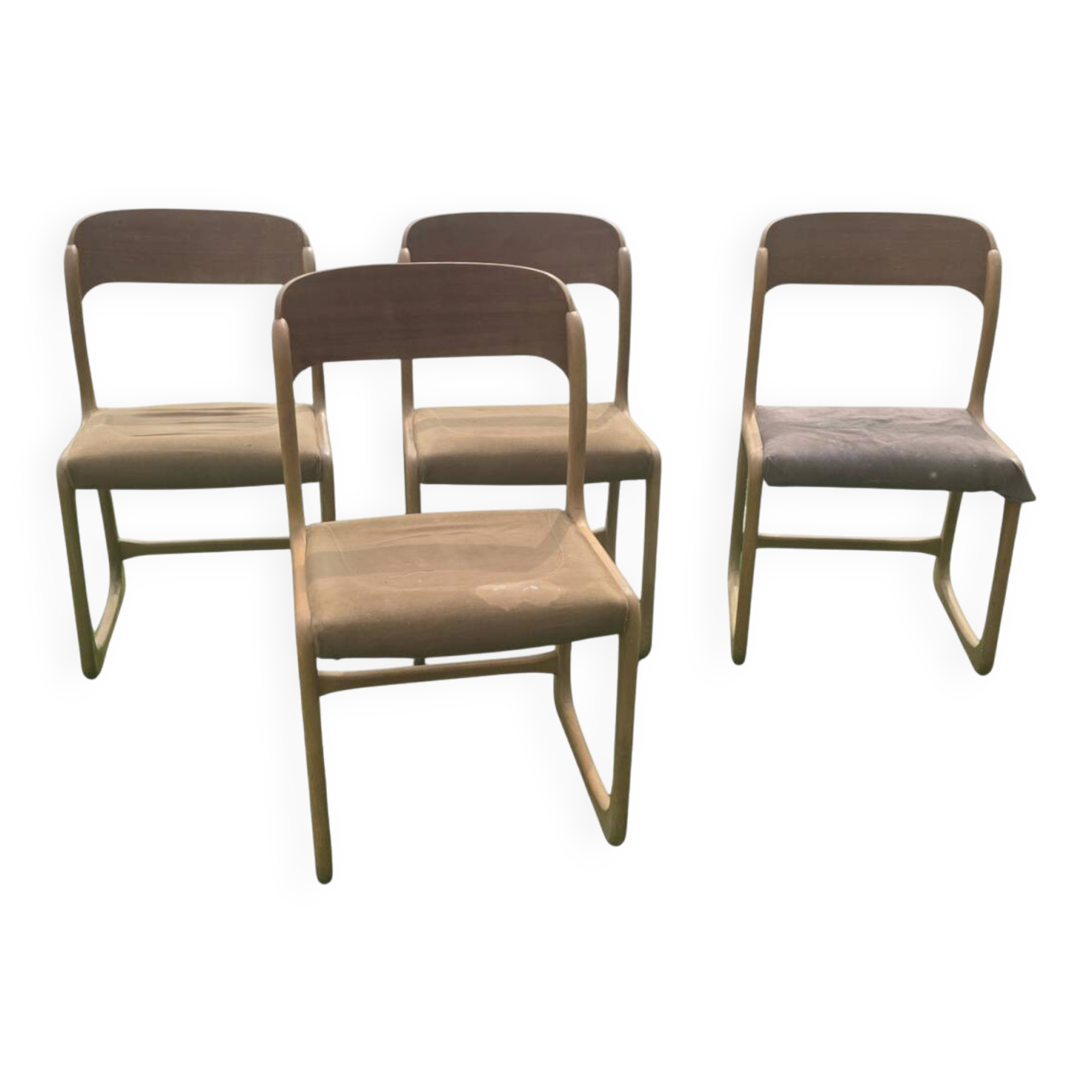 4 chaises Baumann modèle Traîneau