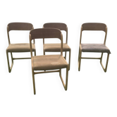 Set of 4 Baumann chairs model Traîneau