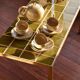 Vintage coffee table green tiles