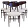 Set of six mid-century Italian wooden dining chairs.