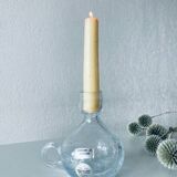 Blown crystal candle holder