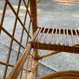 Rattan desk and chair 1960