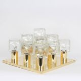 Large glass ice chandelier from Murano by Kalmar, Austria, 1960s.