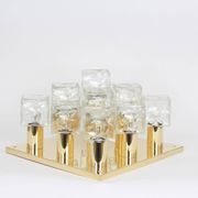 Large glass ice chandelier from Murano by Kalmar, Austria, 1960s.
