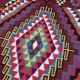Double-sided Berber kilim rug hand-woven in natural wool