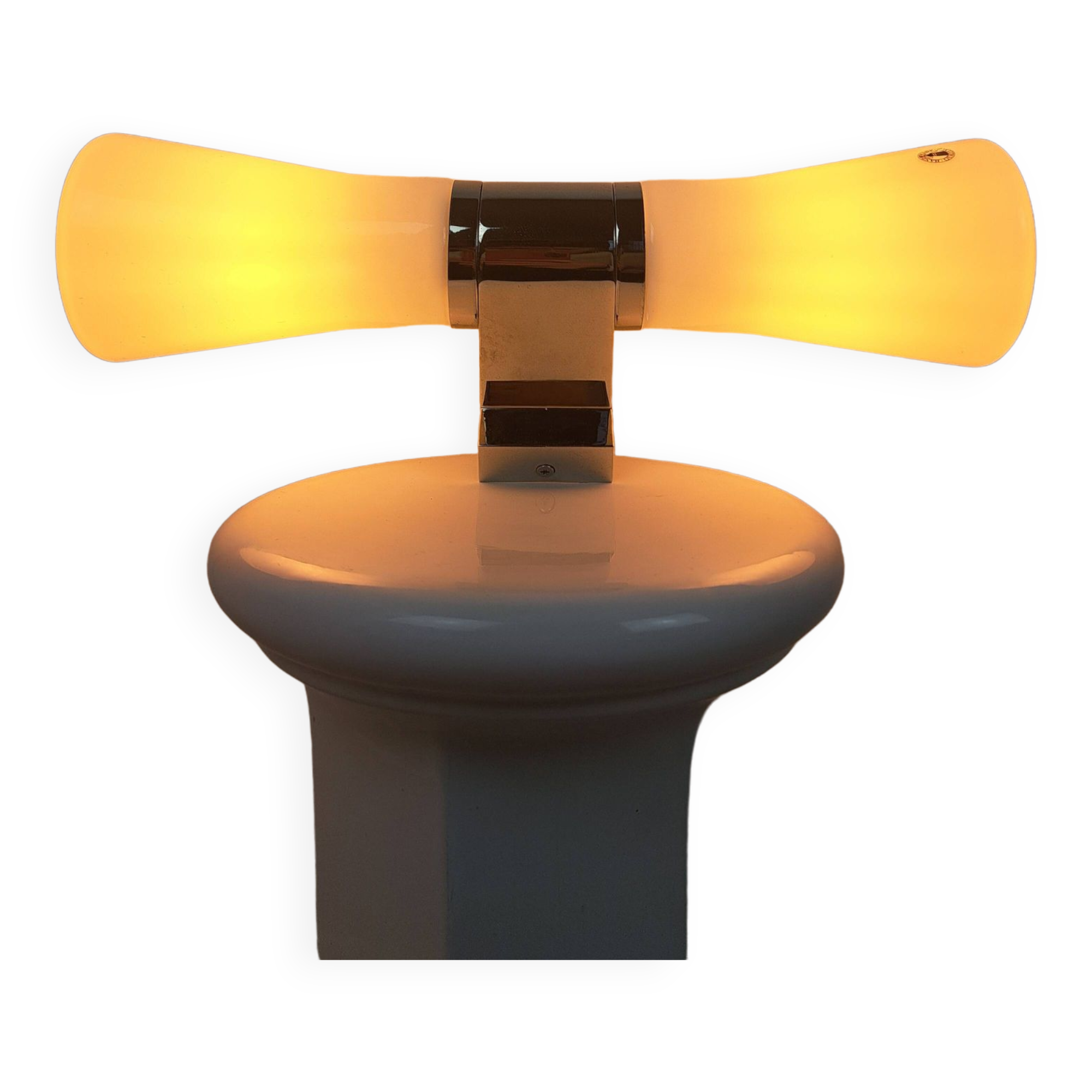 Savern space age bathroom or ambiance wall lamp in glass from Ikea