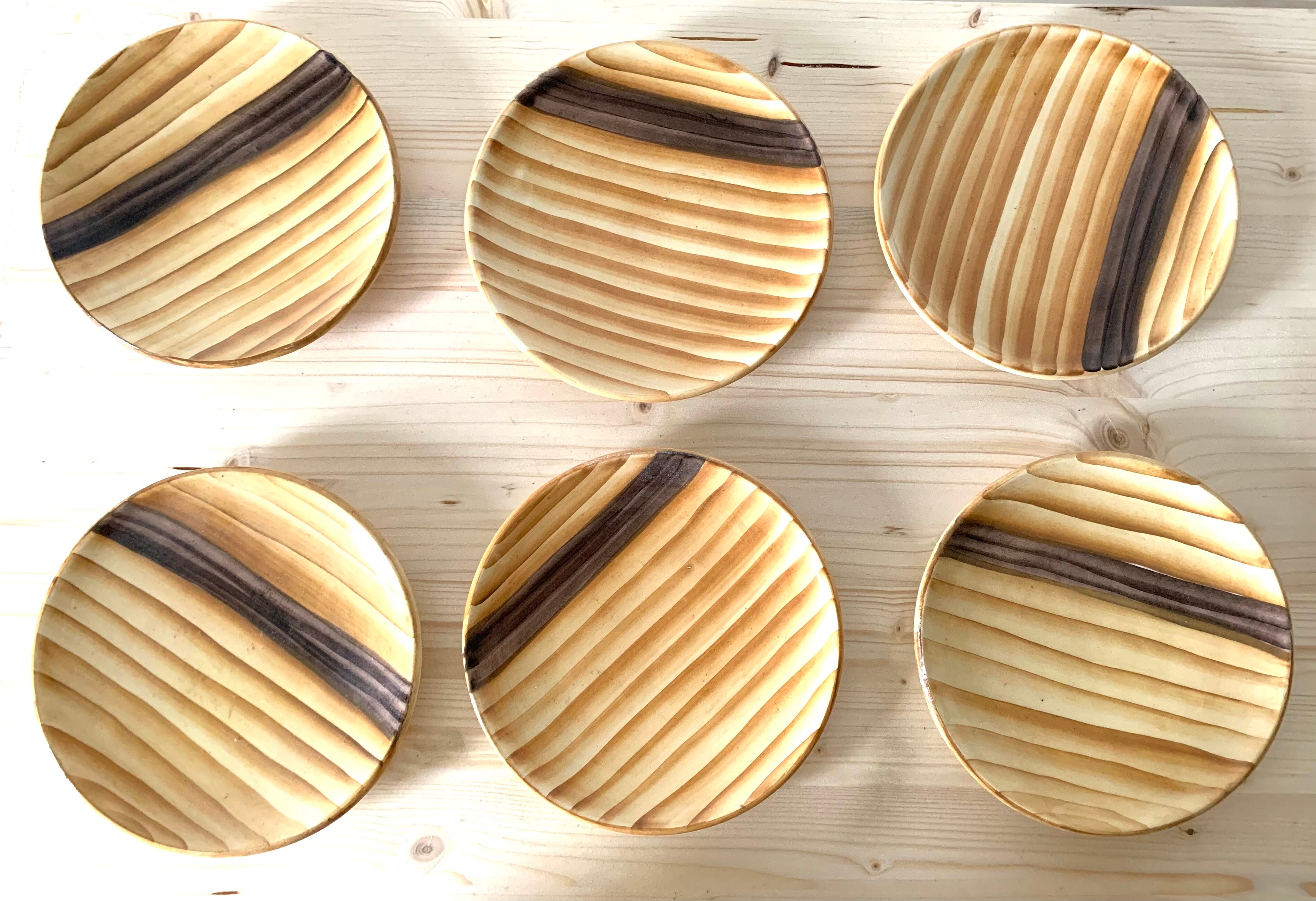 Dessert plates Vallauris Grandjean Jourdan