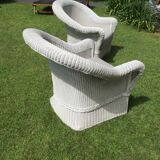 Paire de fauteuil en osier