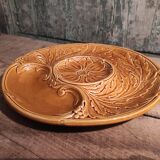 Vintage French artichokes plate in Majolica from Gien