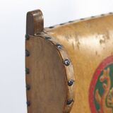 Set of Two Antique Leather Armchairs