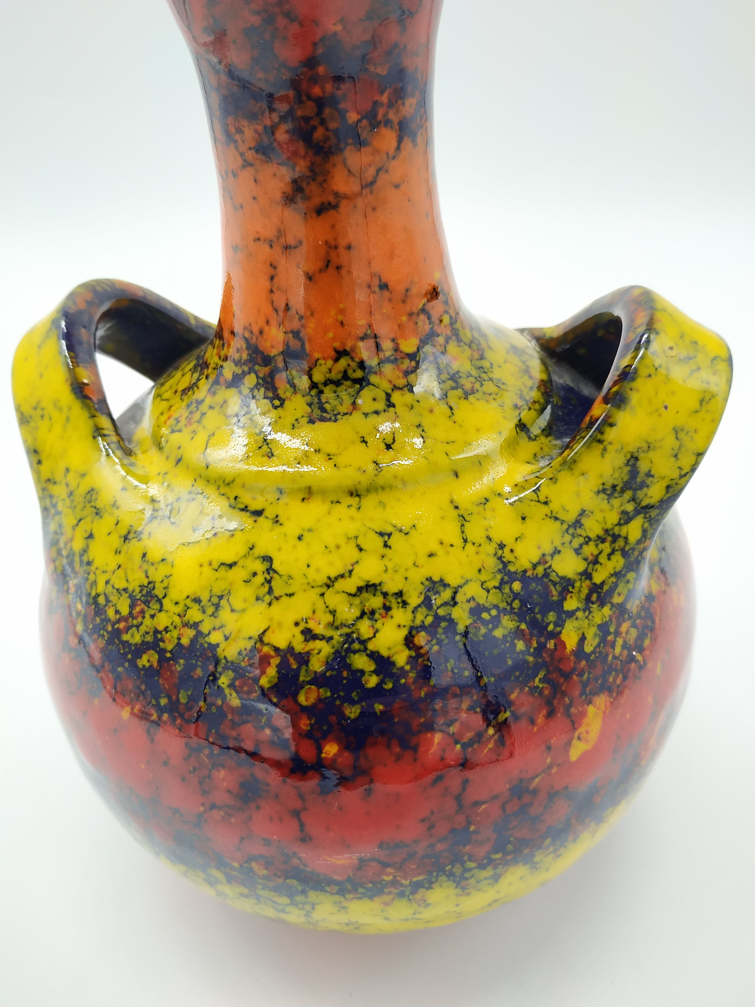 Vintage psychedelic tricolor vase