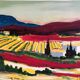 The countryside. original lithograph signed by françois d'arguin (1946)