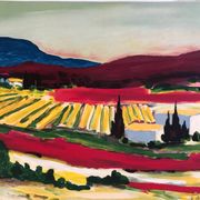 La campagne.lithographie originale signée de françois d’arguin (1946)