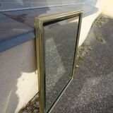 Brass and plexiglass mirror, 80s design
