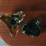 Glass Bowls or Ashtrays, Italy, 1970s, Set of 2