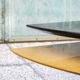 Cast iron and wood coffee table Stile Saporiti Italia Anni '70