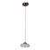 Vintage suspension in white opaline with a bulged shape – 1960s lampshade, brass.