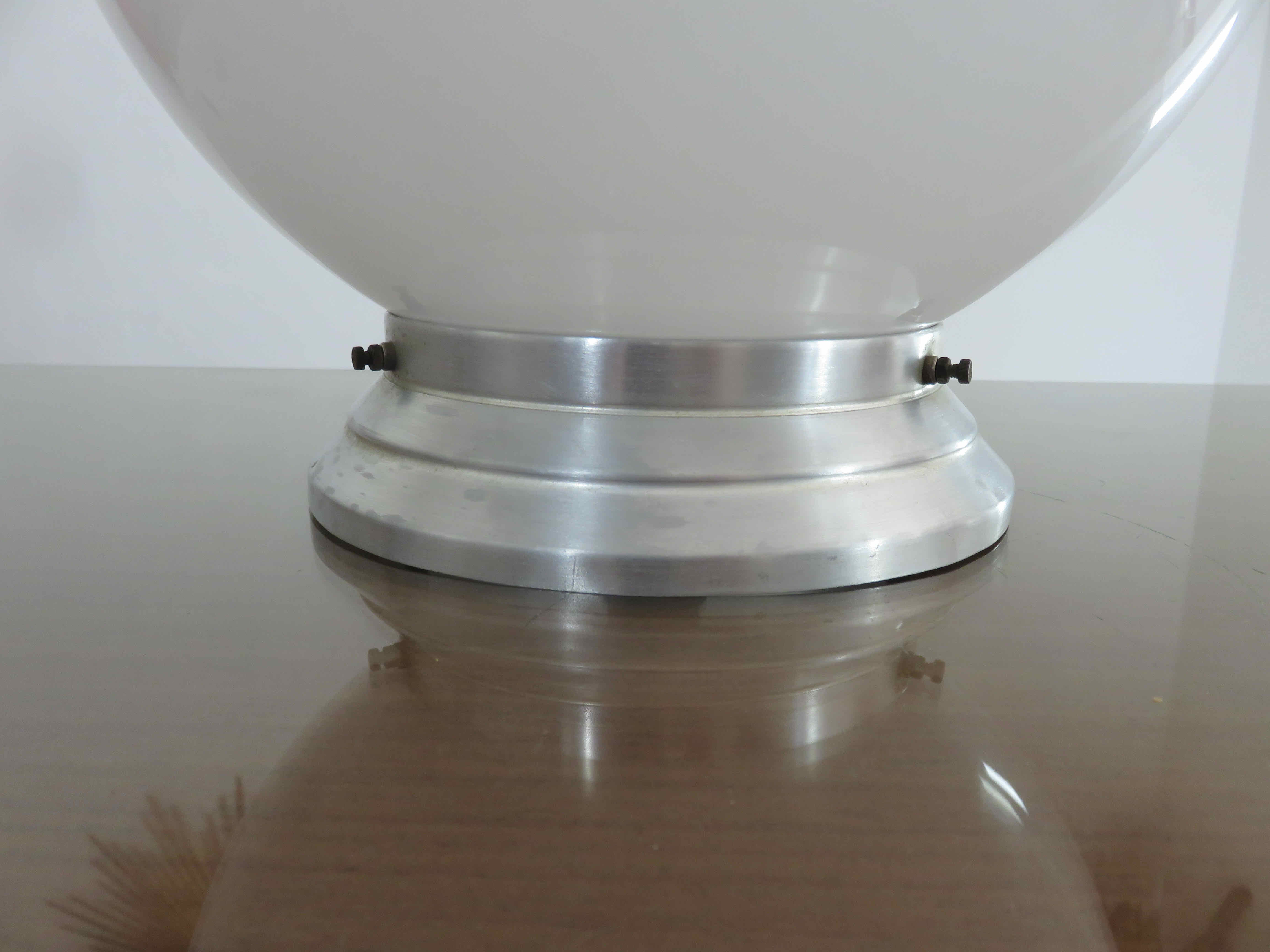 Ceiling lamp opaline ball white 30 years 40