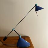 Blue memphis style table lamp