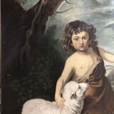 Painting Oil on canvas after Murillo Saint Jean Batiste early 20th century