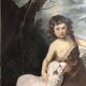 Painting Oil on canvas after Murillo Saint Jean Batiste early 20th century