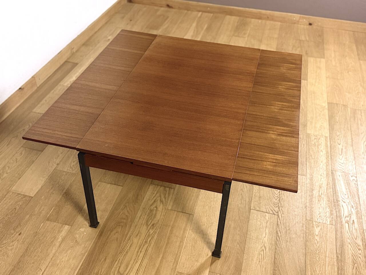 Scandinavian Teak Table Rise / Fall Vintage 1960
