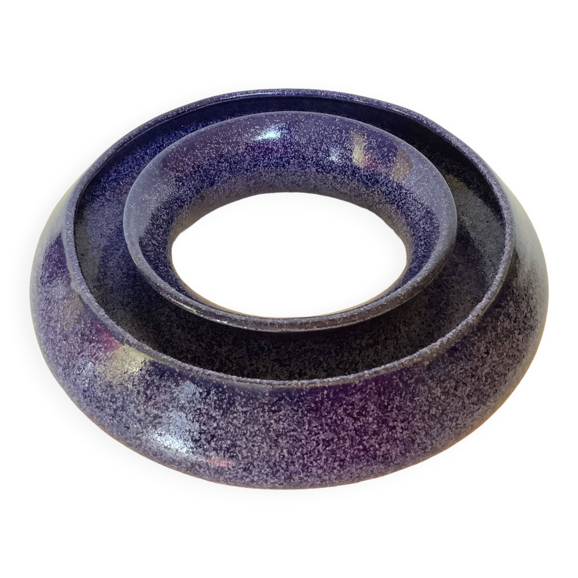 Blue speckled wreath flower pick