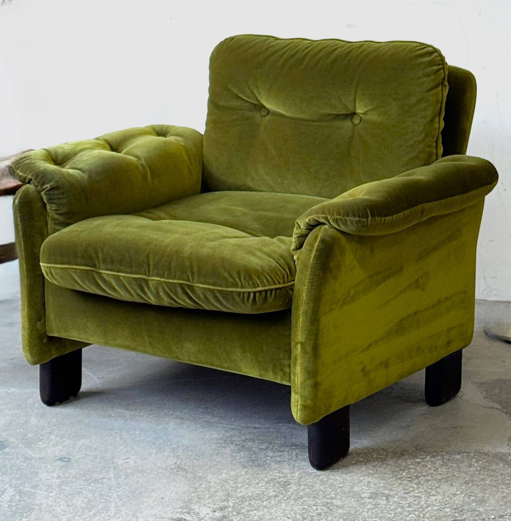 Velvet Armchair, Denmark 1960s, Mid-C, Vintage
