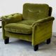 Velvet Armchair, Denmark 1960s, Mid-C, Vintage