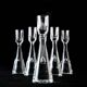 6 small glass candle holders by Bent Severin for Holmegaard