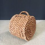 French Mediterranean Low Rope Stool by Audoux Minet, 1940s