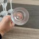 Set of 6 crystal champagne flutes Avon – Hummingbirds and hibiscus – V