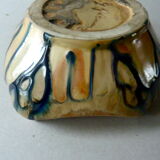 Void signed pocket méténier, enamelled stoneware, period art deco