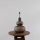 Mid-century ceramic 'gourd' english table lamp