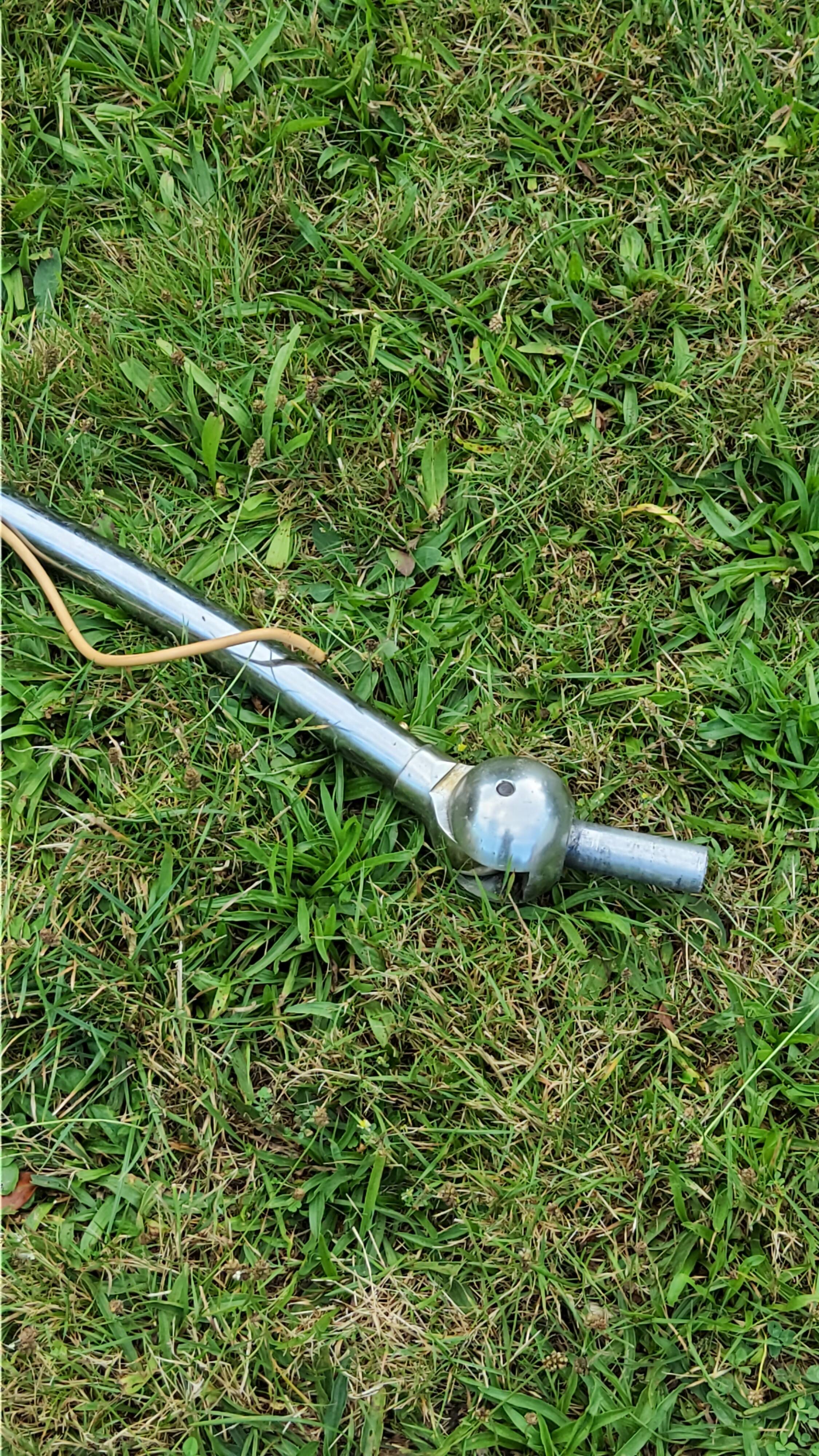 Arco telescopic design floor lamp from the 70s, marble base, chrome rod, plastic lampshade