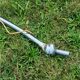 Arco telescopic design floor lamp from the 70s, marble base, chrome rod, plastic lampshade