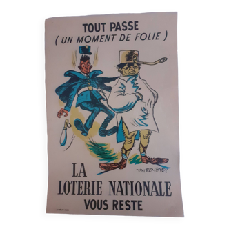 Affiche Loterie Nationale 1955