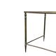 Side table in brass and smoked glass