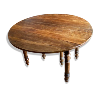 Round table louis philippe 6 feet walnut 3 extensions