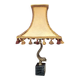Vintage Fish Side Lamp - Grey Marble Base and Brass Fish
