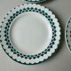 6 flat plates Digoin Sarreguemines France, décor Europe, years 30-40