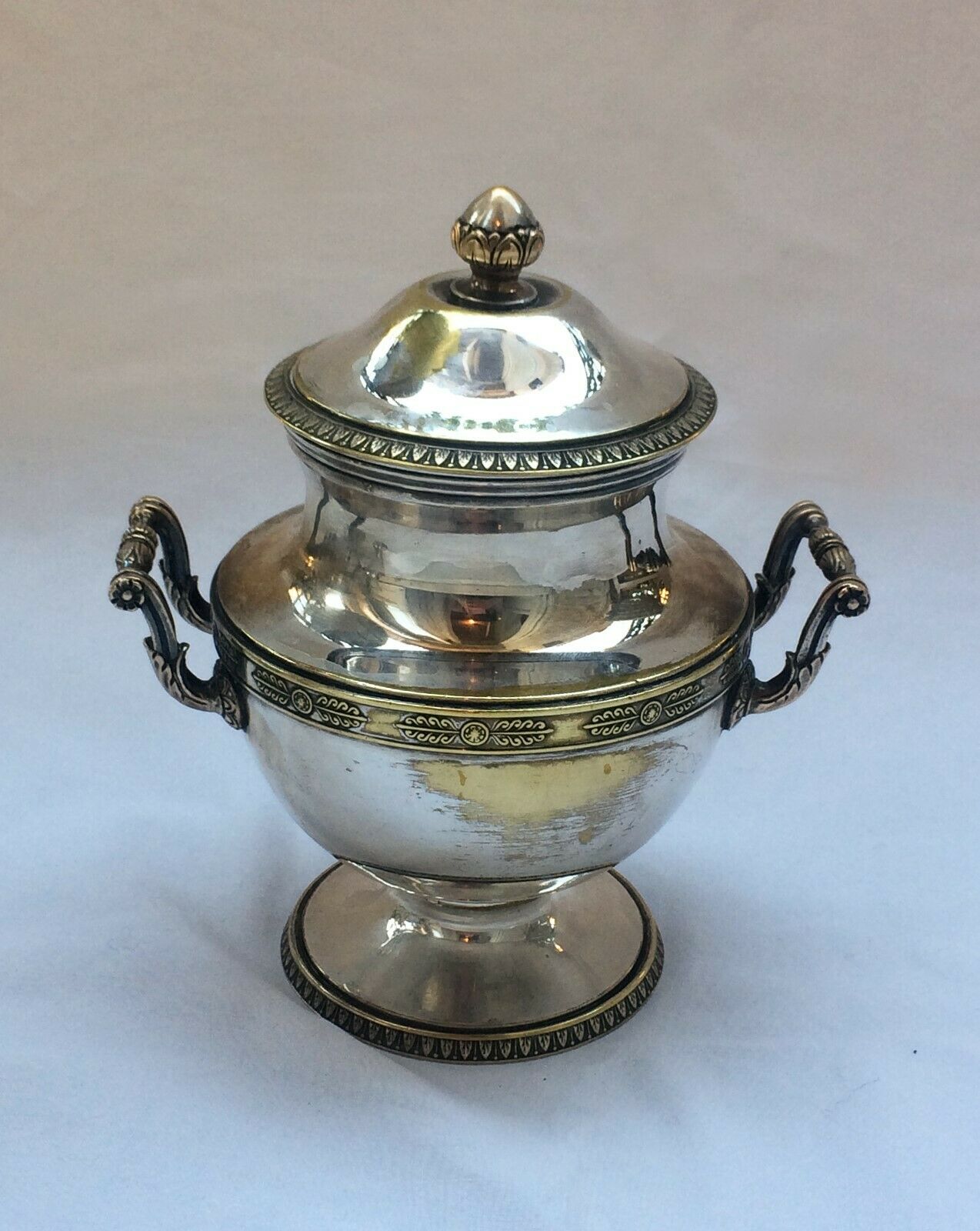 Empire-style silver metal coffee service