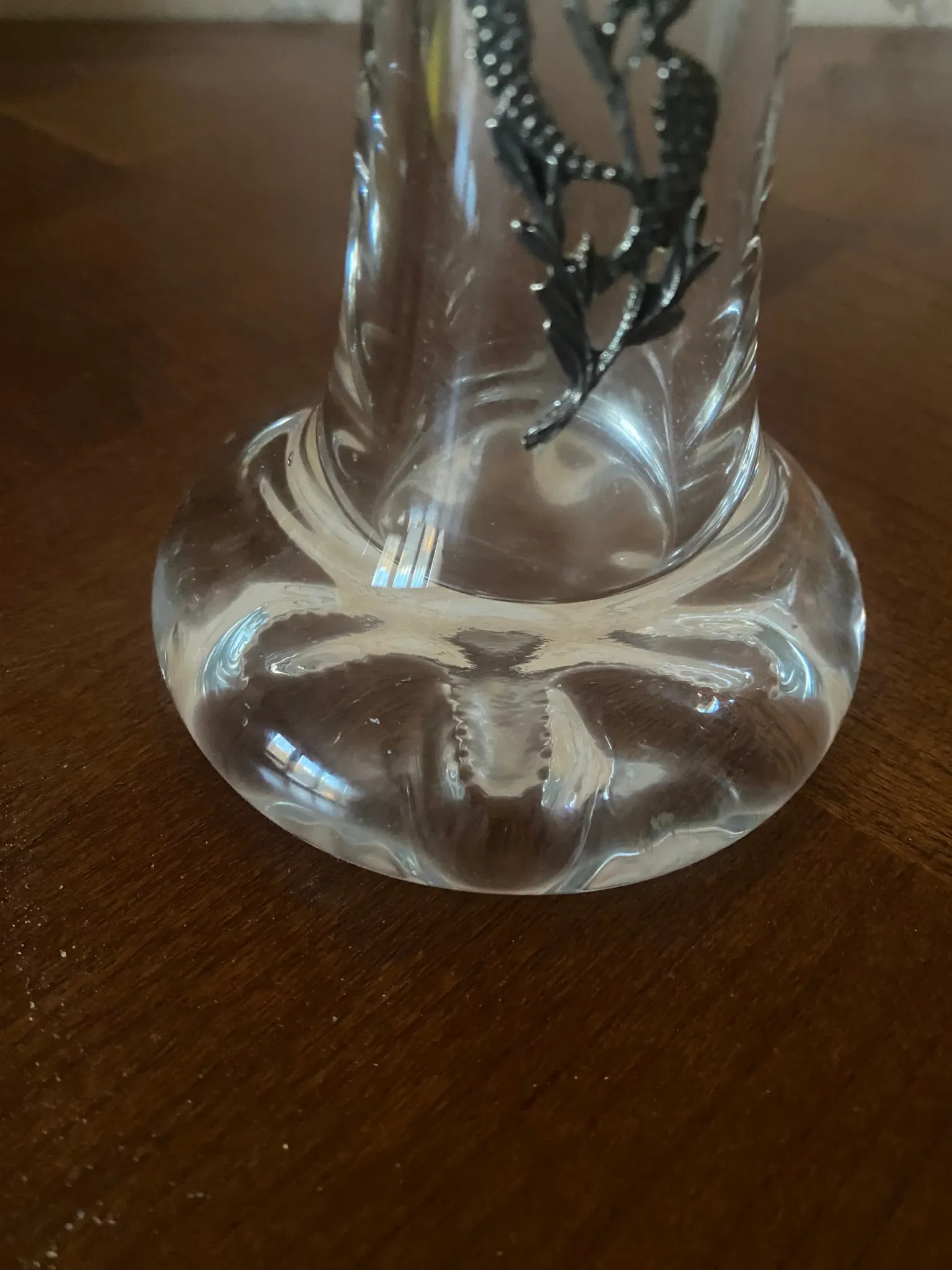 Single flower vase decorated in pewter