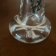 Single flower vase decorated in pewter