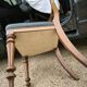 Set of 6 English chairs in mahogany and black leather