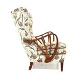 Scandinavian elm armchair, Swedish Modern, Sweden, 1940